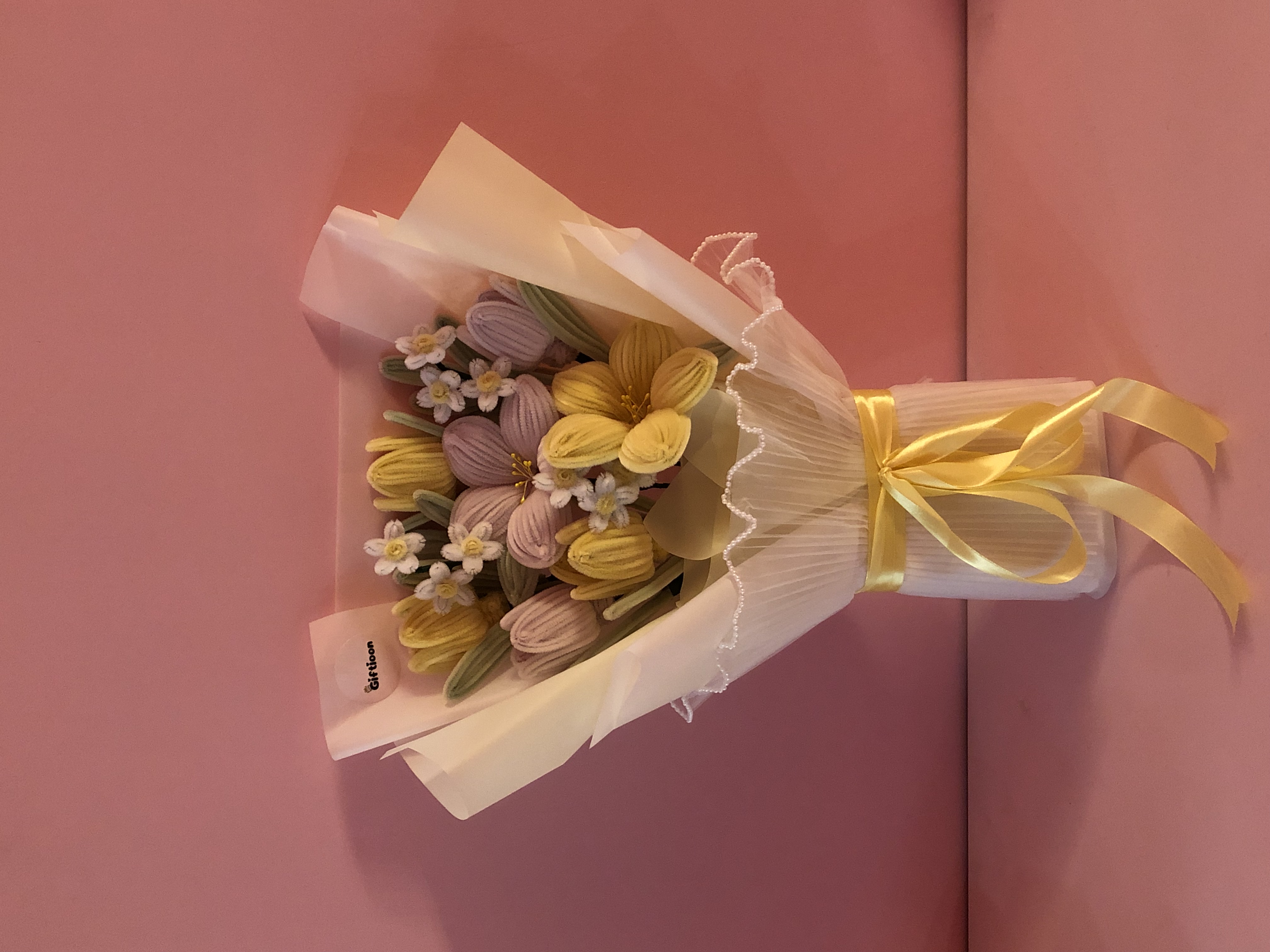 دسته گل لیمویی و یاسی 💛💜