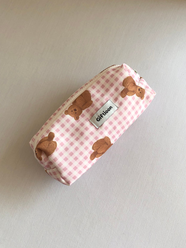 جامدادی خرسی چهارخونه 🧸