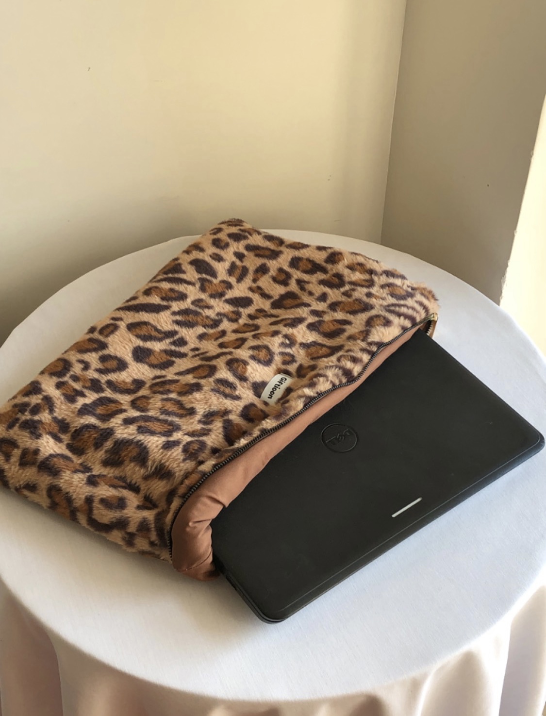 کاور لپتاپ/ آیپد پلنگی قهوه ای 🐆