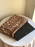 کاور لپتاپ/ آیپد پلنگی قهوه ای 🐆